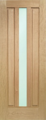 External Oak M&T Double Glazed Padova Door with Obscure Glass